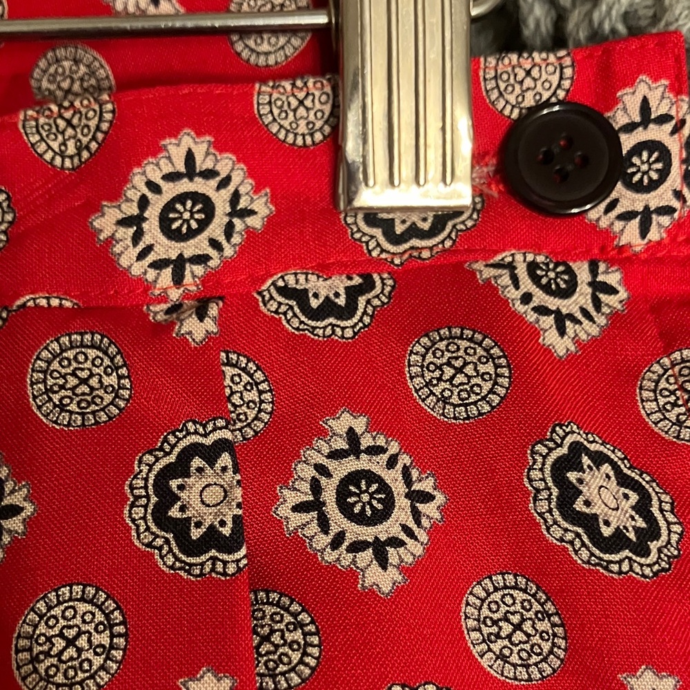 Pendleton Red and Gray Patterned A-Line Skirt - image 6